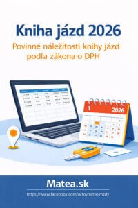Kniha jázd 2026 – povinné náležitosti knihy jázd podľa zákona o DPH