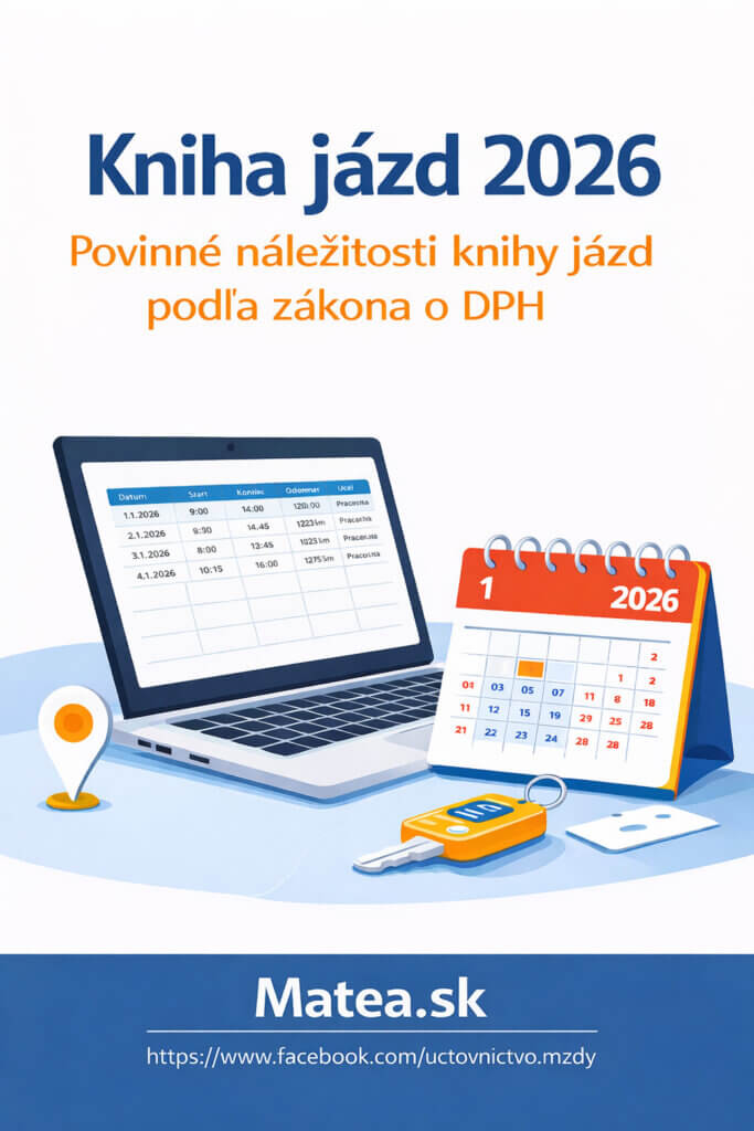 Kniha jázd 2026 – povinné náležitosti knihy jázd podľa zákona o DPH