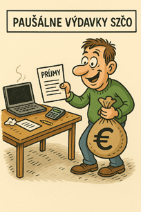 Karikatúra živnostníka – paušálne výdavky SZČO