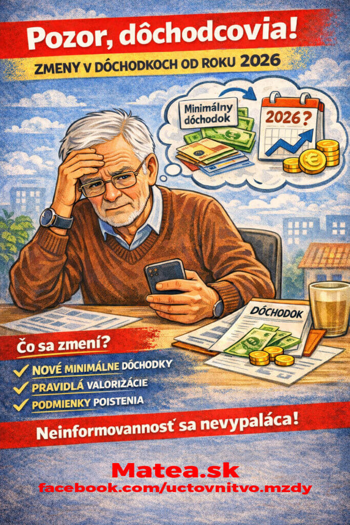 Zmeny v dôchodkoch od roku 2026 – valorizácia a nové minimálne dôchodky na Slovensku